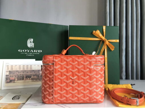 Replica Goyard MUSEVAPMLTY01CL03P Muse Vanity Case PM Bag Orange Red 3