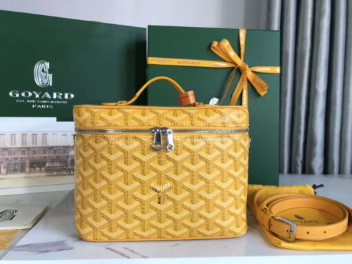 Replica Goyard MUSEVAPMLTY01CL03P Muse Vanity Case PM Bag Yellow 8