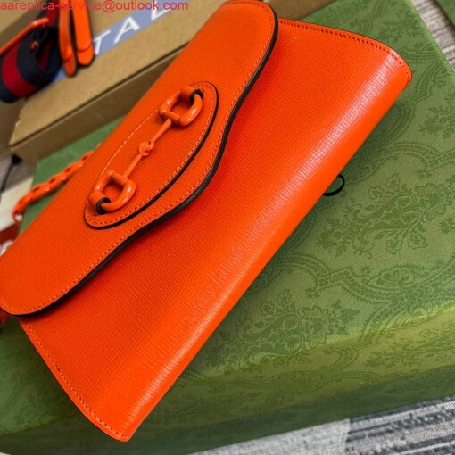 Replica Gucci 724713 Gucci Horsebit 1955 mini bag Orange 5