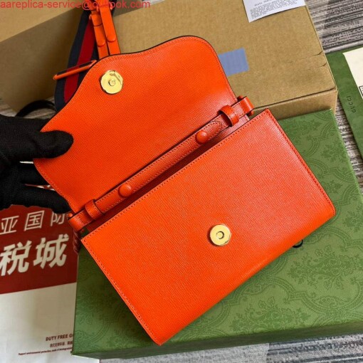 Replica Gucci 724713 Gucci Horsebit 1955 mini bag Orange 6