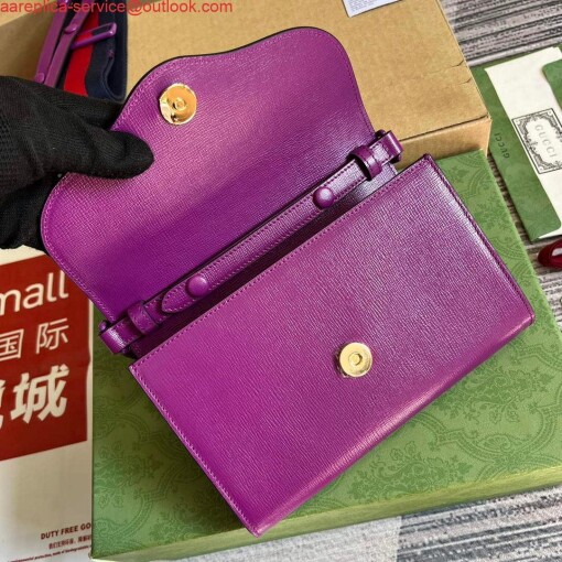 Replica Gucci 724713 Gucci Horsebit 1955 mini bag Purple 7