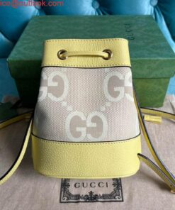 Replica Gucci 550620 Ophidia jumbo GG mini bucket bag yellow