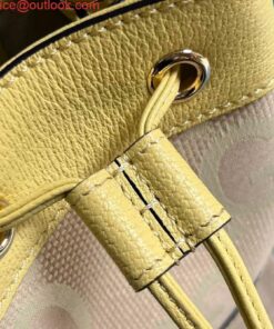 Replica Gucci 550620 Ophidia jumbo GG mini bucket bag yellow 2