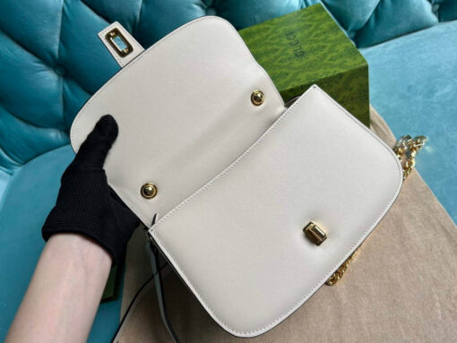 Replica Gucci 735101 Gucci Blondie Top-handle Bag White 5