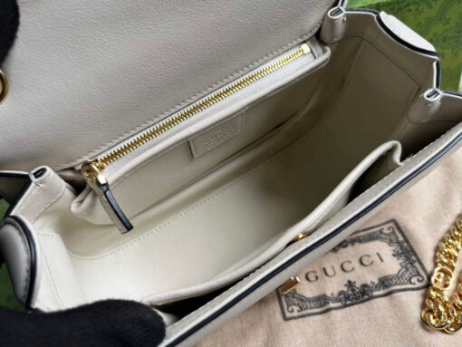 Replica Gucci 735101 Gucci Blondie Top-handle Bag White 7