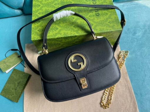 Replica Gucci 735101 Gucci Blondie Top-handle Bag Black 5