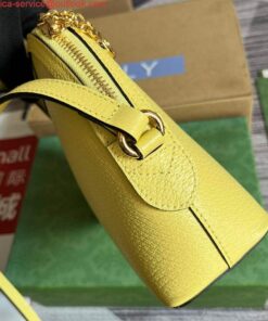 Replica Gucci 499621 Ophidia small shoulder bag with Double G yellow 2