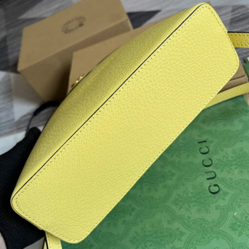 Replica Gucci 499621 Ophidia small shoulder bag with Double G yellow 5