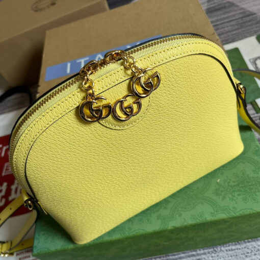 Replica Gucci 499621 Ophidia small shoulder bag with Double G yellow 6