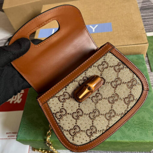 Replica Gucci 735116 Gucci Bamboo 1947 mini top handle bag 7