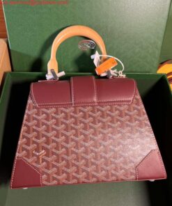 Replica Goyard Sac Saigon Pm Bag BPMLTY07CL07P Wine Red 2