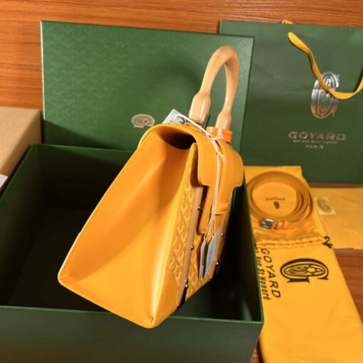 Replica Goyard Sac Saigon Pm Bag BPMLTY07CL07P Yellow 4