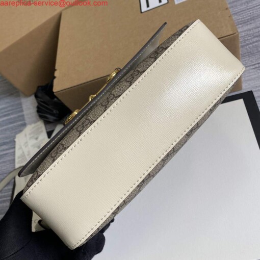 Replica Gucci 645454 GG Horsebit 1955 Small Shoulder Bag Beige 3