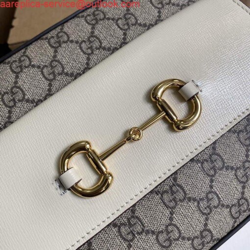 Replica Gucci 645454 GG Horsebit 1955 Small Shoulder Bag Beige 4