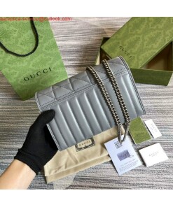 Replica Gucci 474575 GG Marmont mini bag Grey