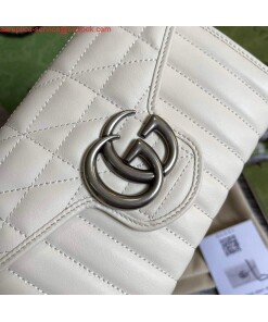 Replica Gucci 474575 GG Marmont mini bag White 2