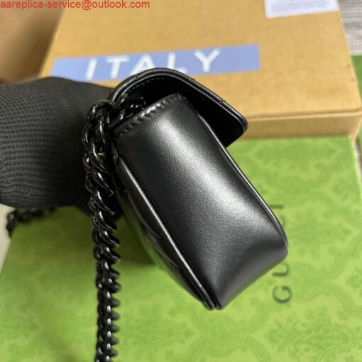 Replica Gucci 699757 GG Marmont Belt Bag Black 2