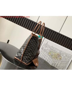 Replica Goyard ANJOUSPMLCG03TY01P Anjou PM Bag Black and Tan 2