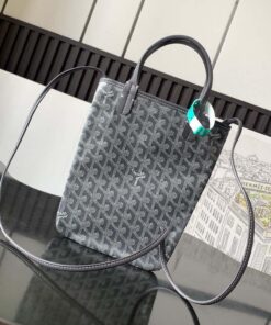 Replica Goyard POICLAPMLTY11CL61P Poitiers Claire Voie Bag Gray &Black 2