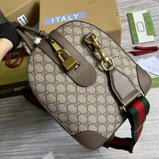 Replica Gucci 687828 Tiger GG Large Duffle Bag Brown 2