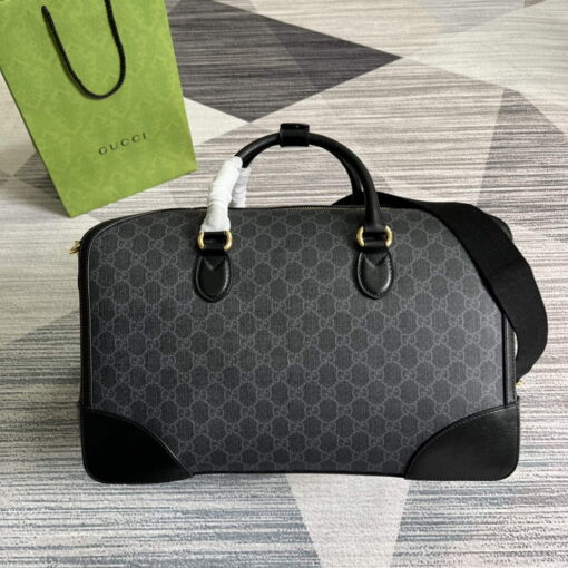 Replica Gucci 696015 Large duffle bag with Interlocking G Black