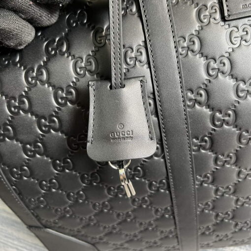 Replica Gucci 406380 GG Embossed Duffle Bag Black 6