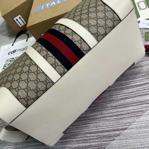 Replica Gucci 681295 Jumbo GG medium duffle bag Gray 3