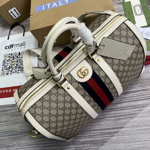 Replica Gucci 681295 Jumbo GG medium duffle bag Gray 4