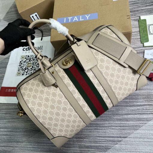 Replica Gucci 681295 Jumbo GG medium duffle bag Beige 2