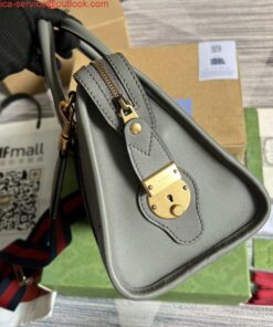 Replica Gucci 715772 Small top handle bag with Double G Gray 2