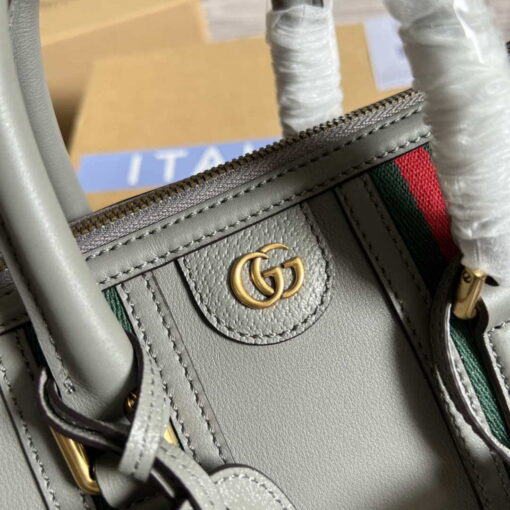 Replica Gucci 715772 Small top handle bag with Double G Gray 4