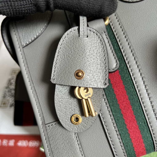 Replica Gucci 715772 Small top handle bag with Double G Gray 6