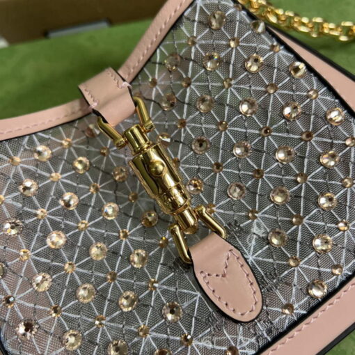 Replica Gucci 677027 Jackie 1961 Mini Crystal bag Pink 2