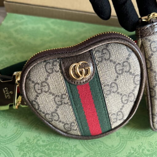 Replica Gucci 698805 Ophidia gg Heart Utility Belt Bag Brown 6