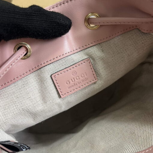 Replica Gucci 728231 GG Matelassé Bucket Bag Light Pink 8