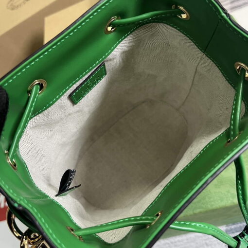 Replica Gucci 728231 GG Matelassé Bucket Bag Green 7