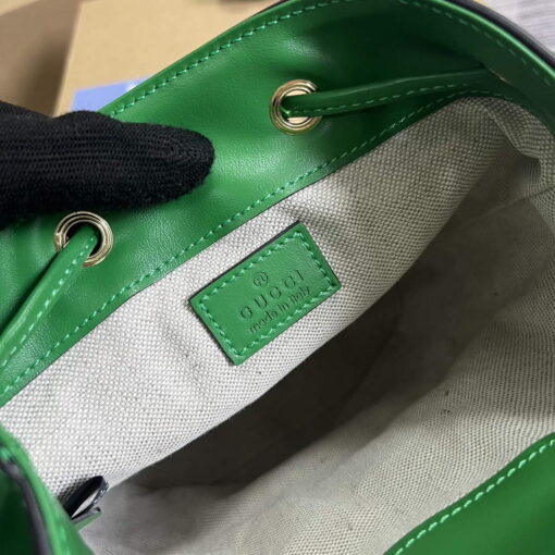 Replica Gucci 728231 GG Matelassé Bucket Bag Green 8