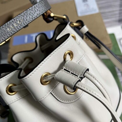 Replica Gucci 724667 Diana Mini Bucket Bag White 7