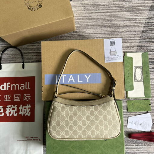 Replica Gucci 735145 GG Supreme Ophidia small handbag Oatmeal