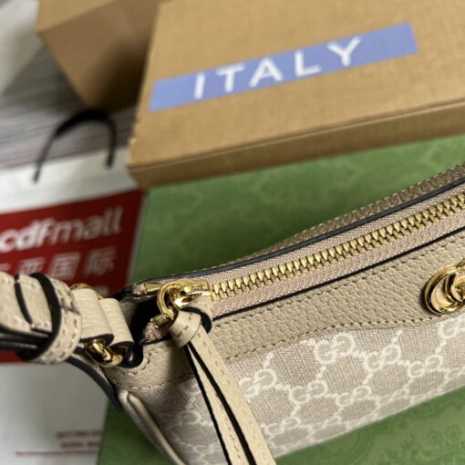 Replica Gucci 735145 GG Supreme Ophidia small handbag Oatmeal 6