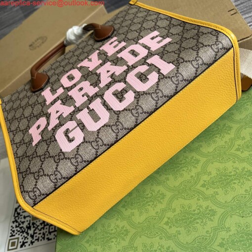 Replica Gucci 680956 Exquisite Gucci Small Tote Bag Yellow 5