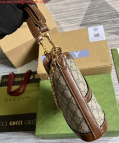 Replica Gucci 696011 Large shoulder bag with Interlocking G Brown 2