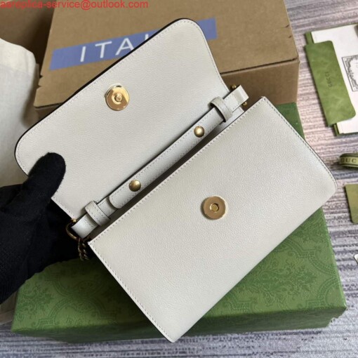 Replica Gucci 675795 Gucci Diana mini shoulder bag White 7