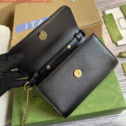 Replica Gucci 675795 Gucci Diana mini shoulder bag Black 7