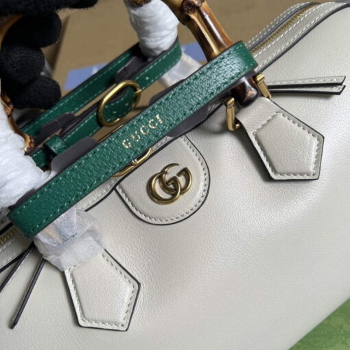 Replica Gucci 655663 Gucci Diana Japan Limited Small Top Handle Bag White 4