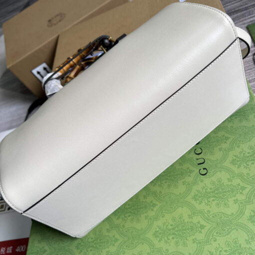 Replica Gucci 655663 Gucci Diana Japan Limited Small Top Handle Bag White 6