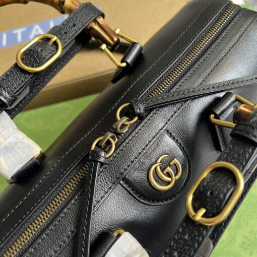 Replica Gucci 655663 Gucci Diana Japan Limited Small Top Handle Bag Black 7