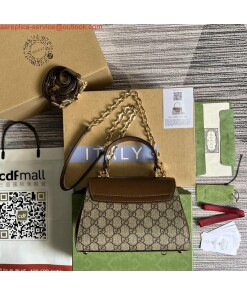 Replica Gucci 703848 Gucci Horsebit 1955 Mini Bag Beige brown 2