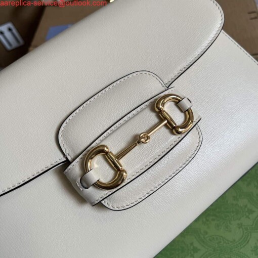 Replica Gucci 702049 Horsebit 1955 Medium Bag White 4