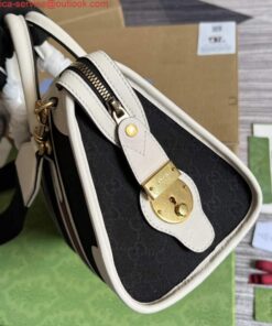 Replica Gucci 715772 Small Canvas Top Handle Bag Black 2